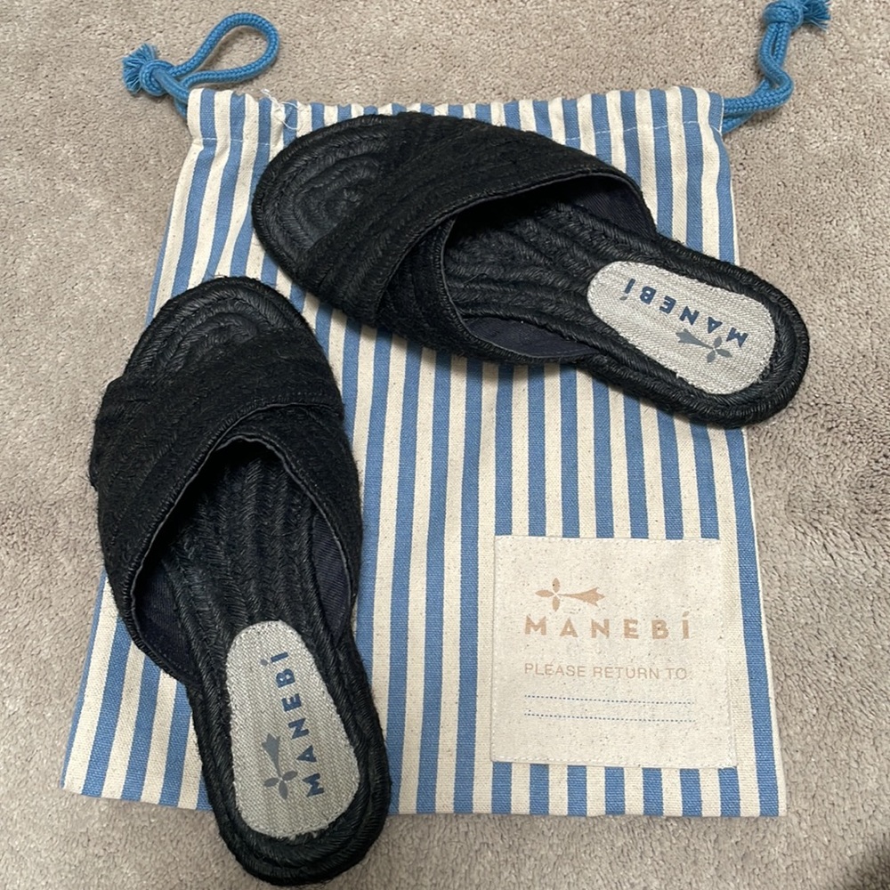 Manebi espadrille slides